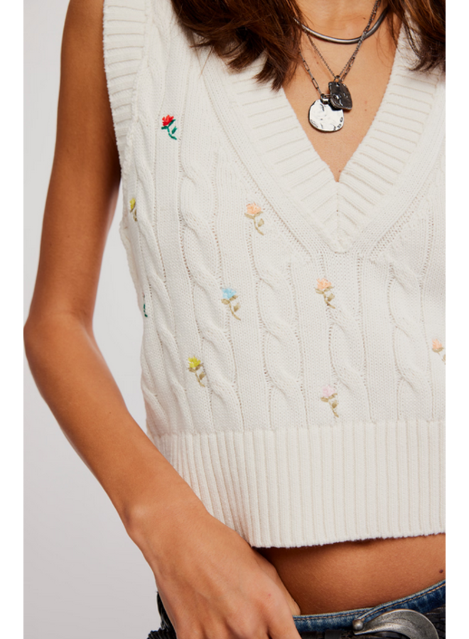 Plumeria Floral Vest