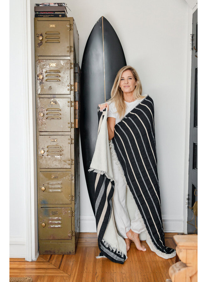 Winslow Linen Blend Fleece Throw