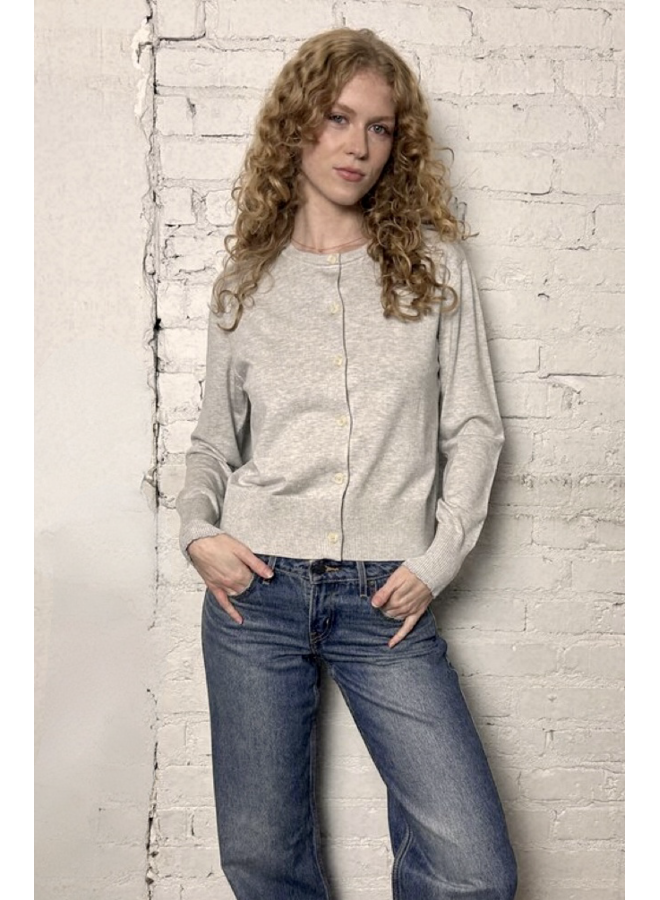 Crew Neck Relaxed Cardigan