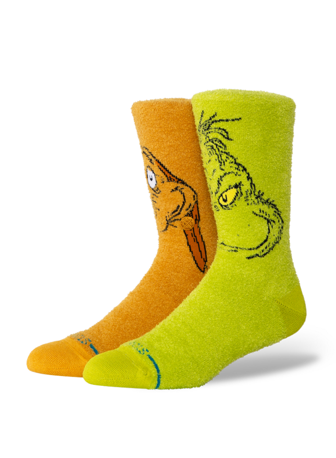 Grinch and Max Crew Socks