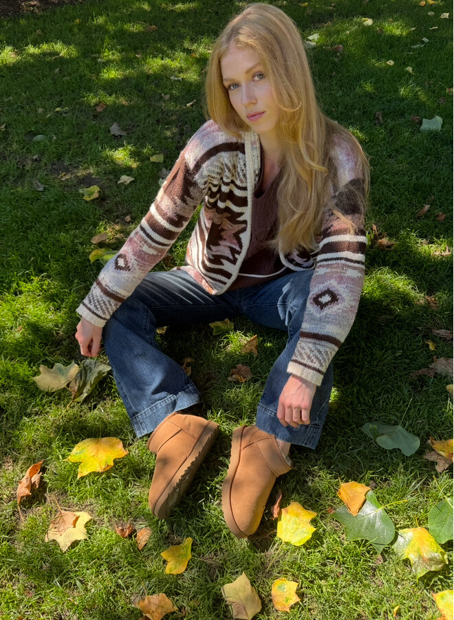 Space Dye Jacquard Cardigan