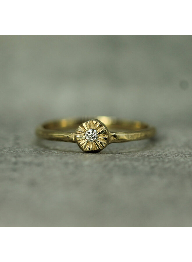 Little Sun Diamond Ring