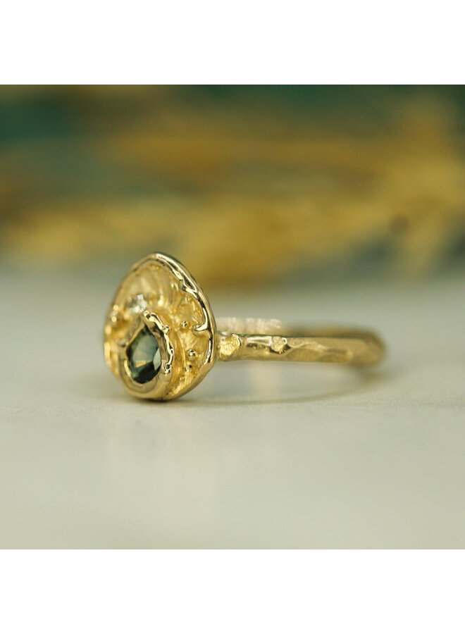 First Star Sapphire & Diamond Ring