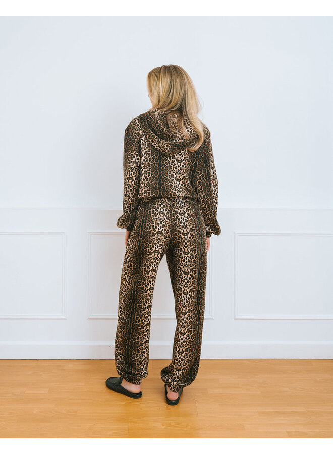 Bubble Zip Sweater Leopard