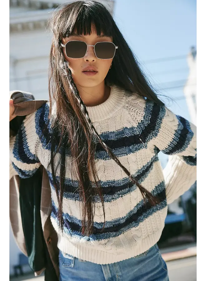 Frankie Cable Stripe Sweater