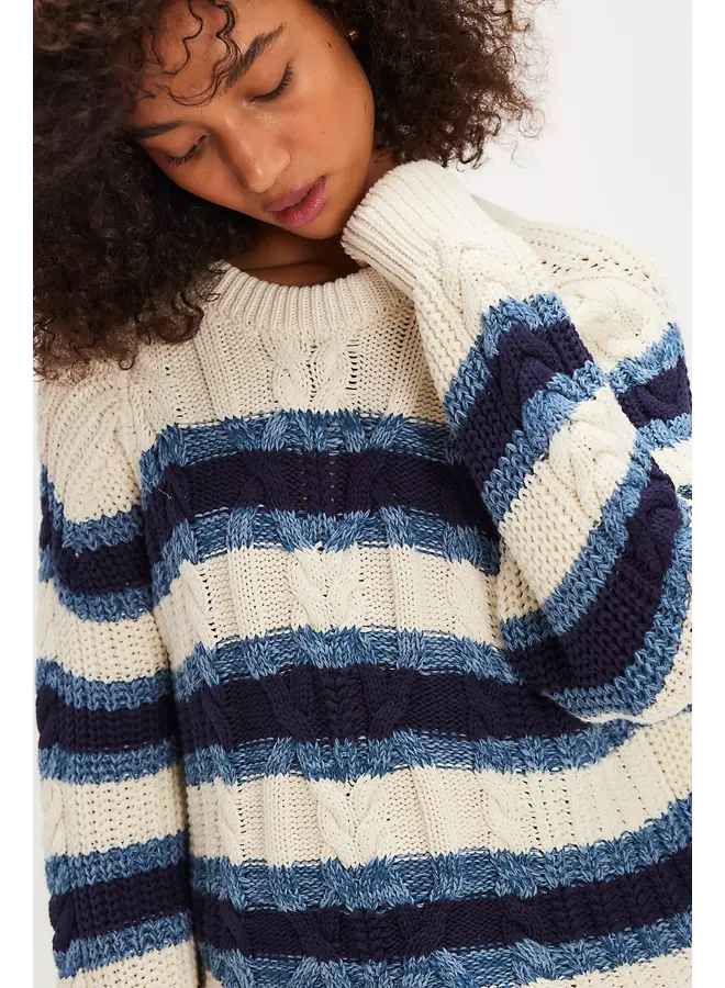 Frankie Cable Stripe Sweater