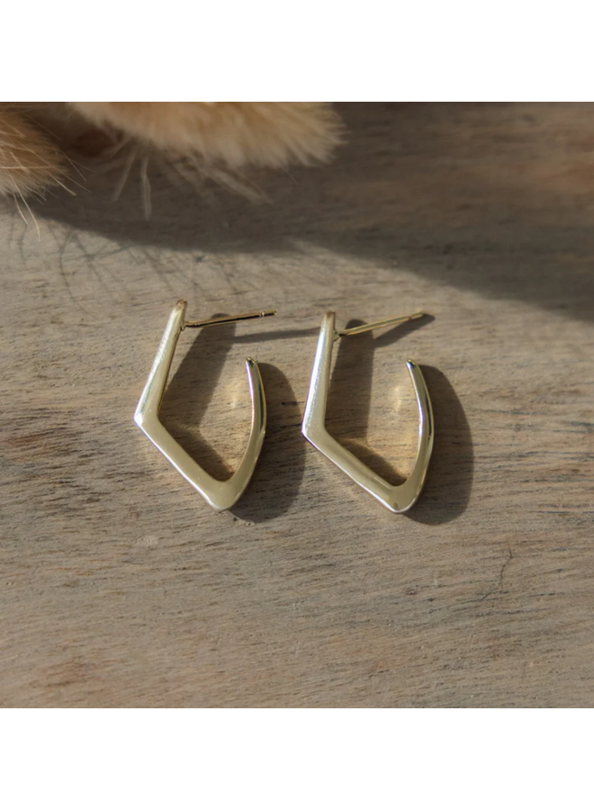 Polished Point Hoops