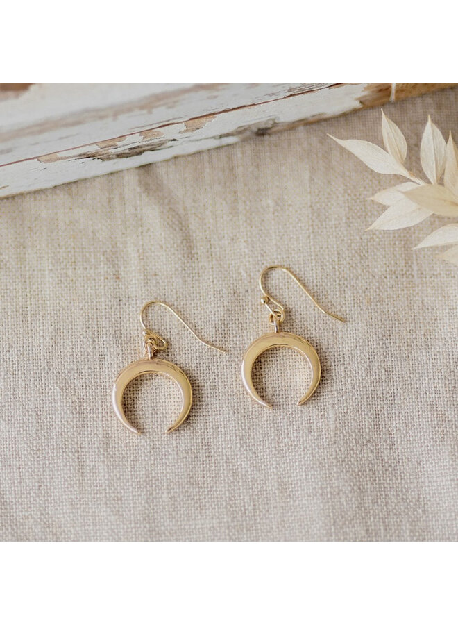 Upside Down Moon Earrings