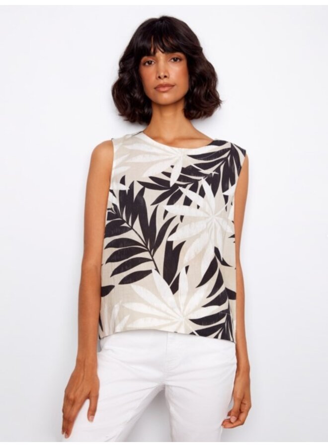 Printed Linen Blouse