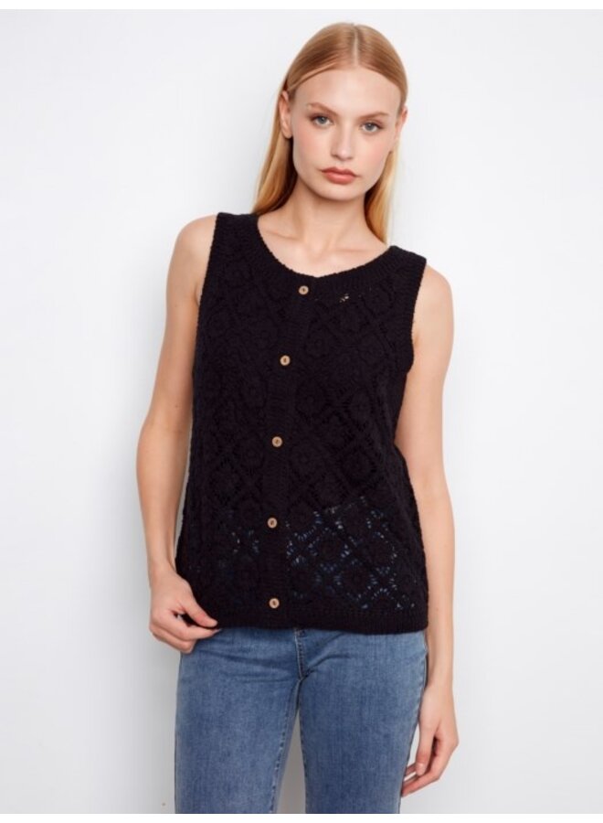 Crochet Cotton Sleeveless Vest