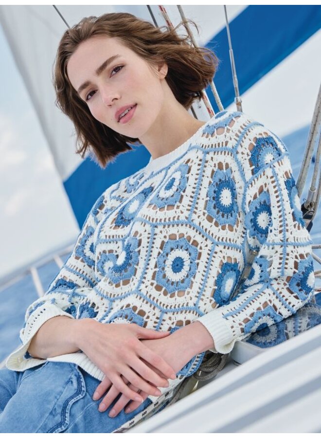 Floral Crochet Sweater