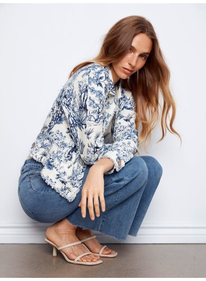 Printed Linen Jacket