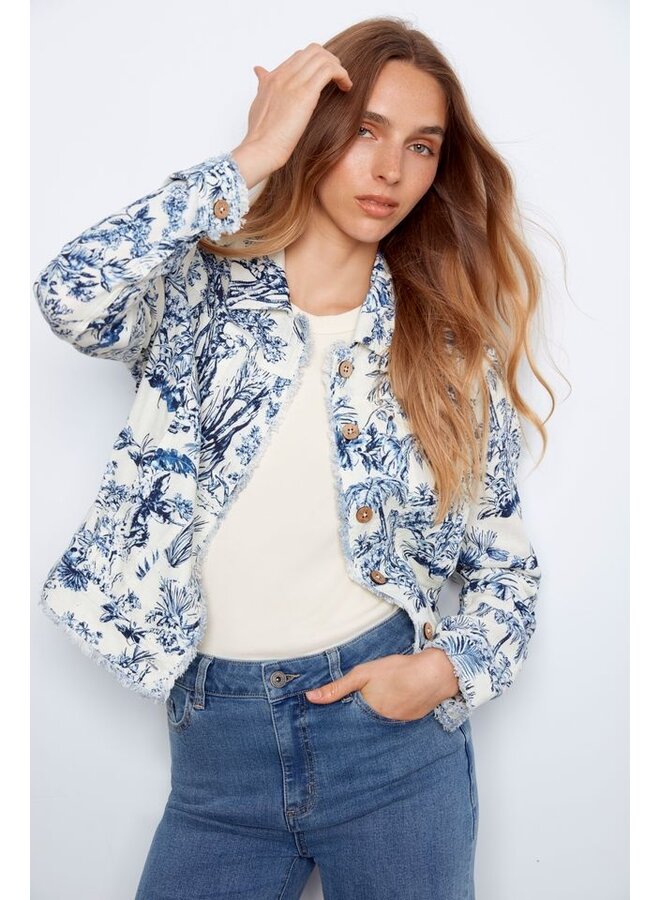Printed Linen Jacket