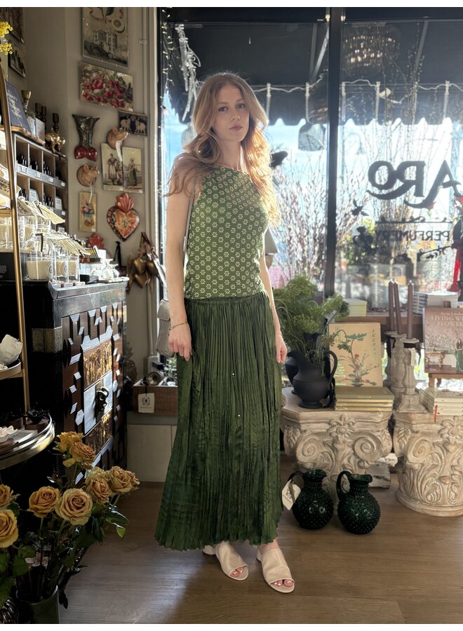 Structured Slash Neck Tank