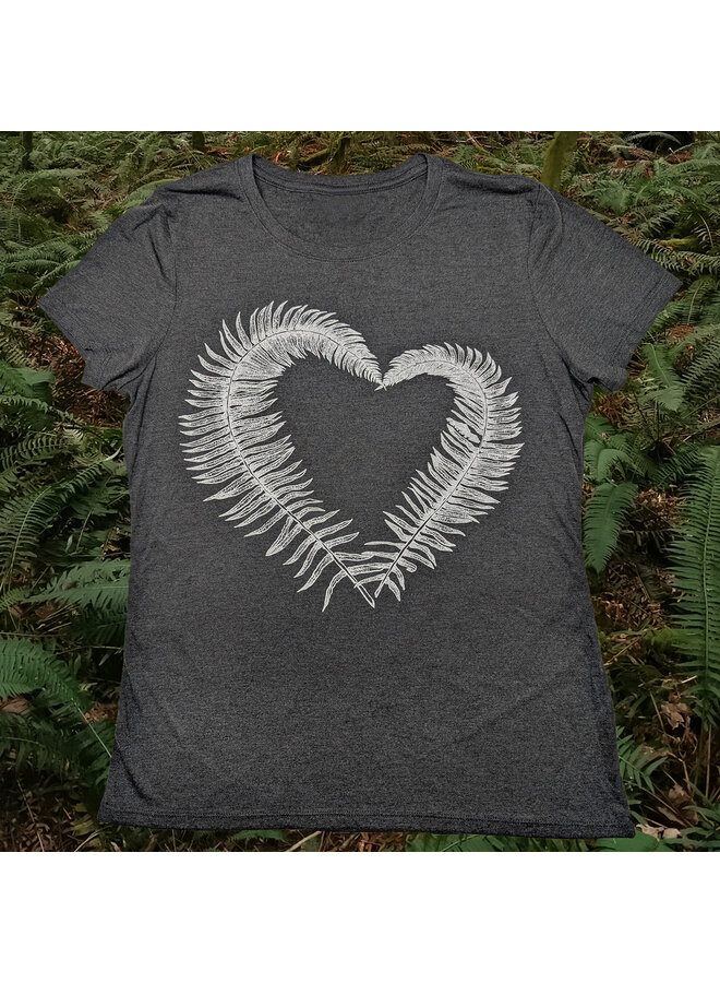 Wmn Fern Heart Crew -Tee