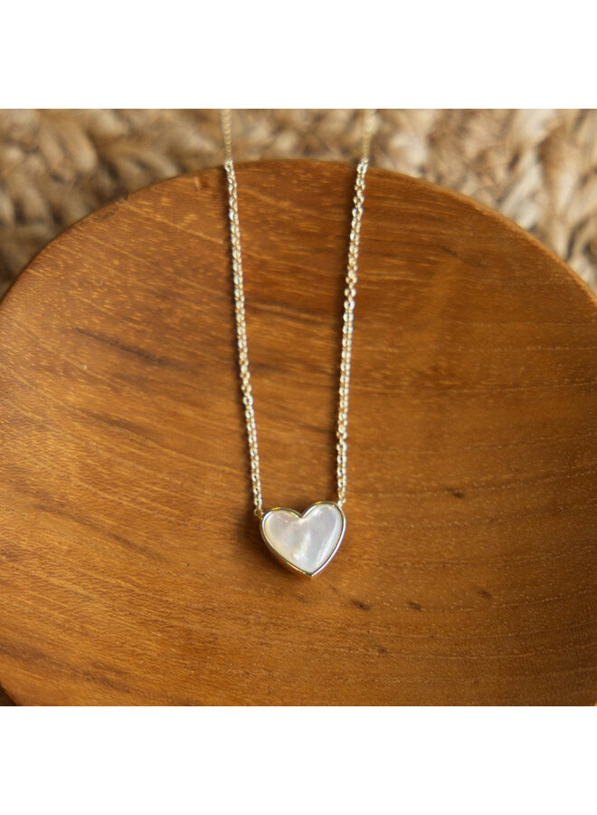 All Your Heart Necklace Mother of Pearl
