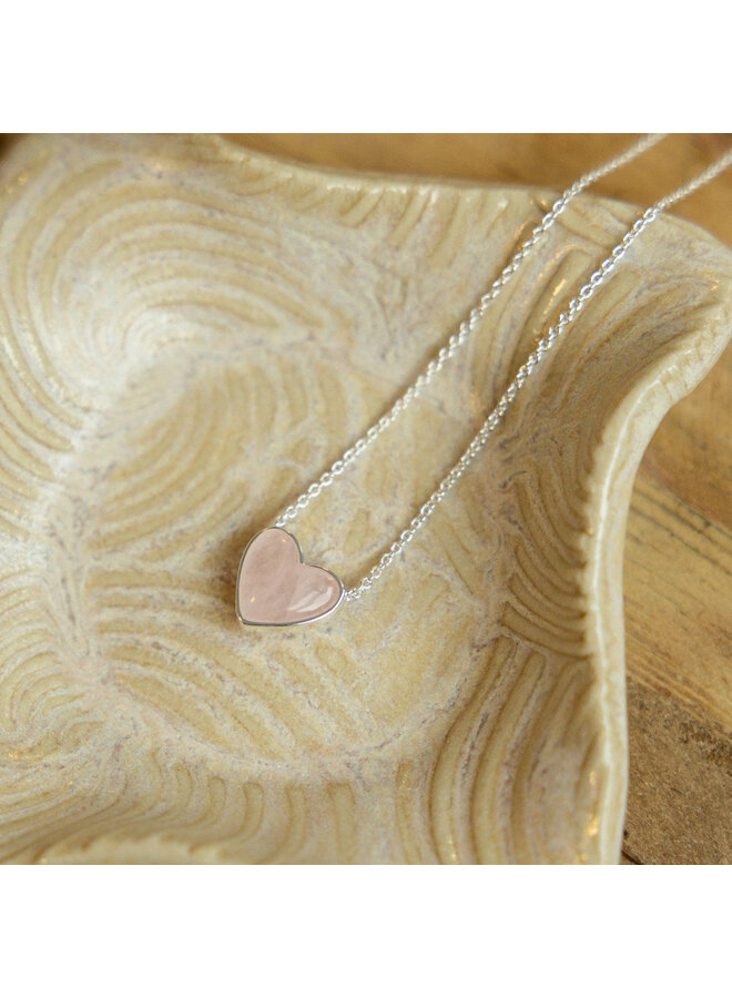 All Your Heart Necklace Rose Quartz