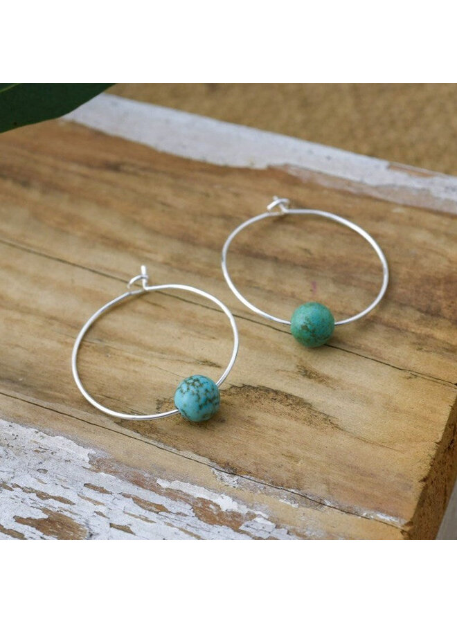 Bohemian Whispers Hoops Turqoise