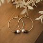 Earthy Whispers Hoops Wood/Pearl