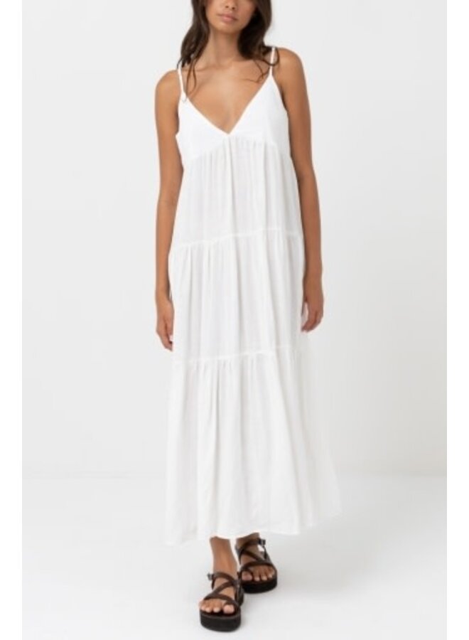 classic tiered midi dress