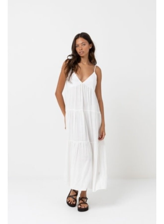 classic tiered midi dress