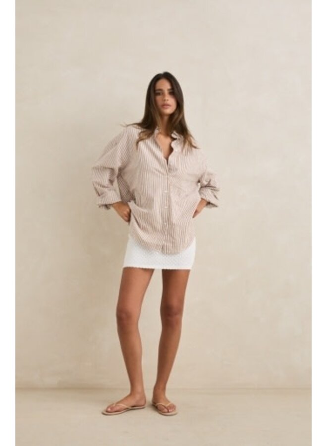 valley stripe oversized shirt