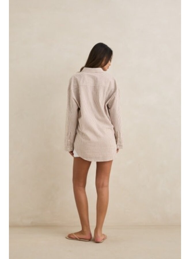 valley stripe oversized shirt