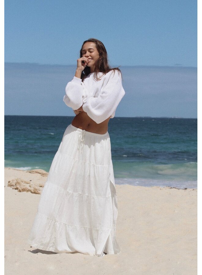 classic tiered maxi skirt