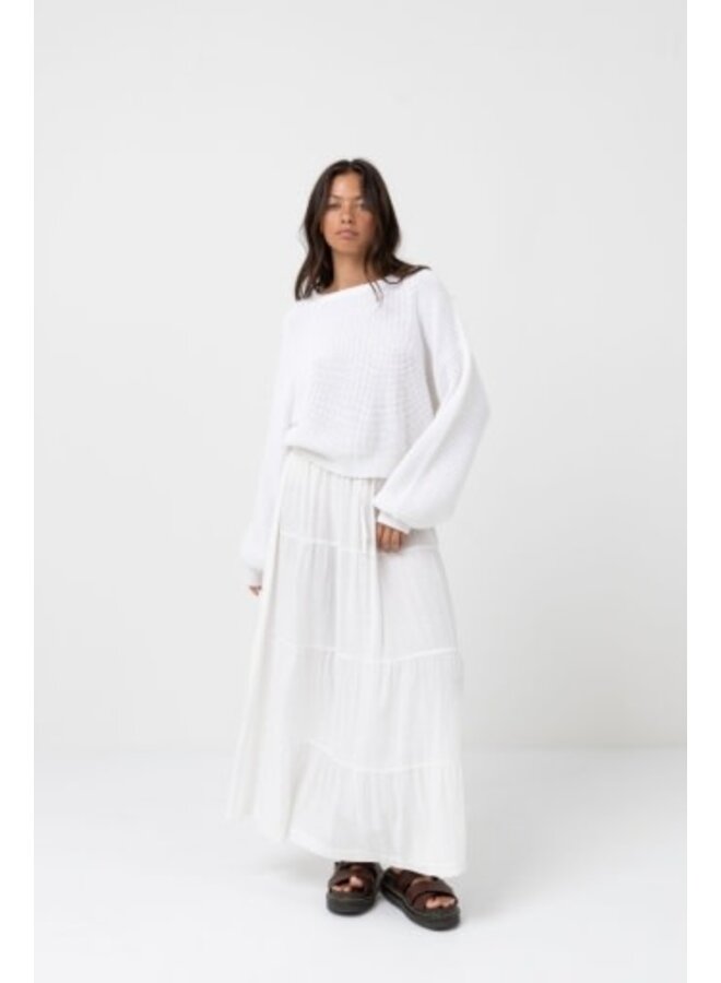 classic tiered maxi skirt