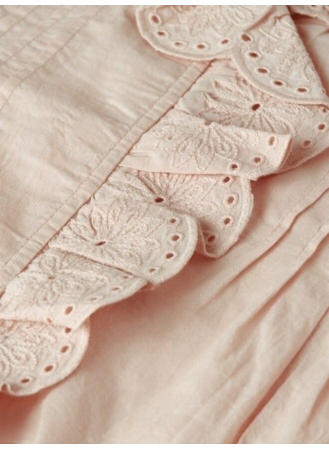 Short Sleeve Blouse with Embroidery