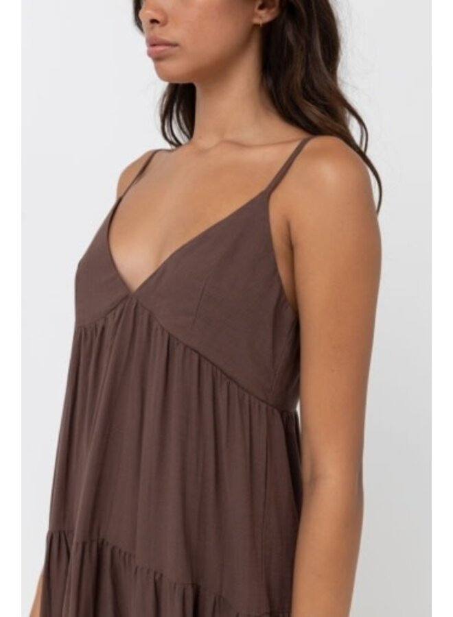 classic tiered midi dress