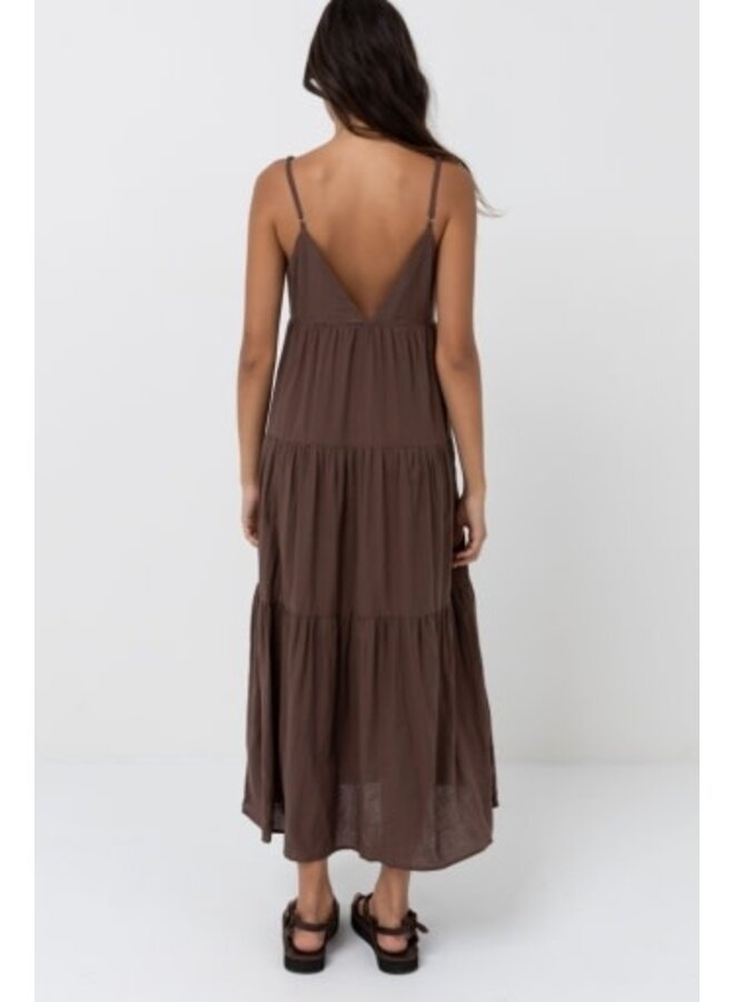 classic tiered midi dress