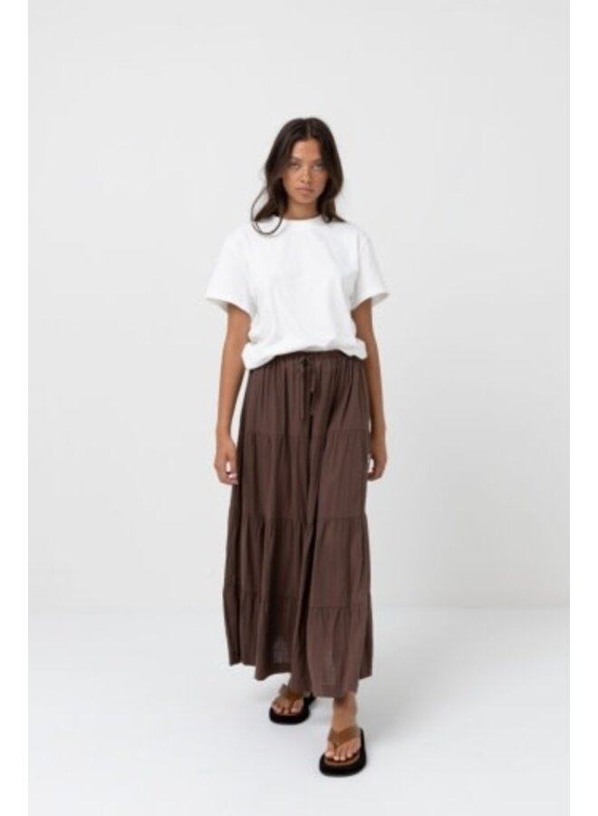classic tiered maxi skirt