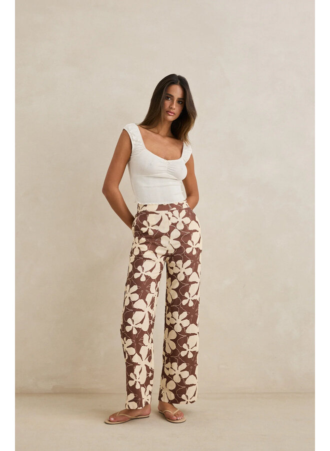 melia floral wide leg pant