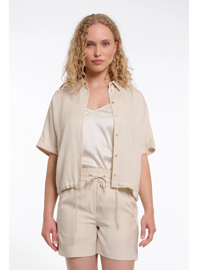 Rune Cropped Short Sleeve Blouse