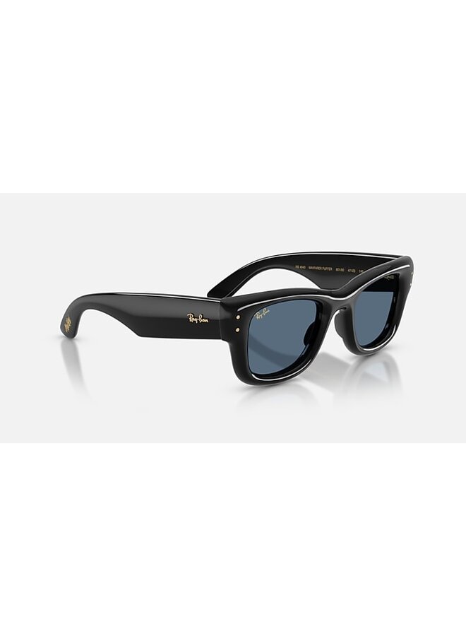 Wayfarer Puffer Black w/ Dark Blue ORB4940