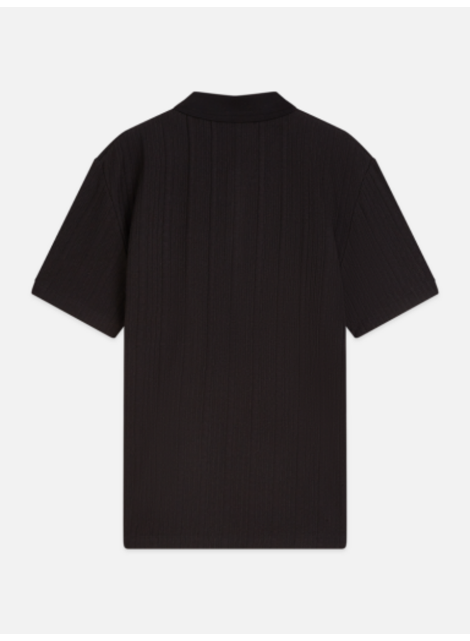 STRUCTURED RIBBED RELAXED-FIT POLO