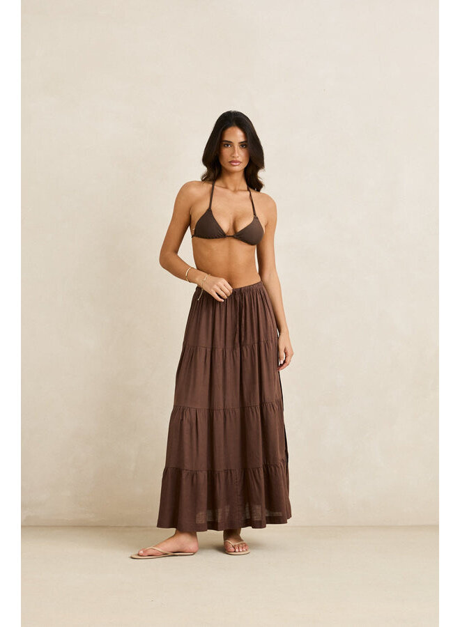 classic tiered maxi skirt