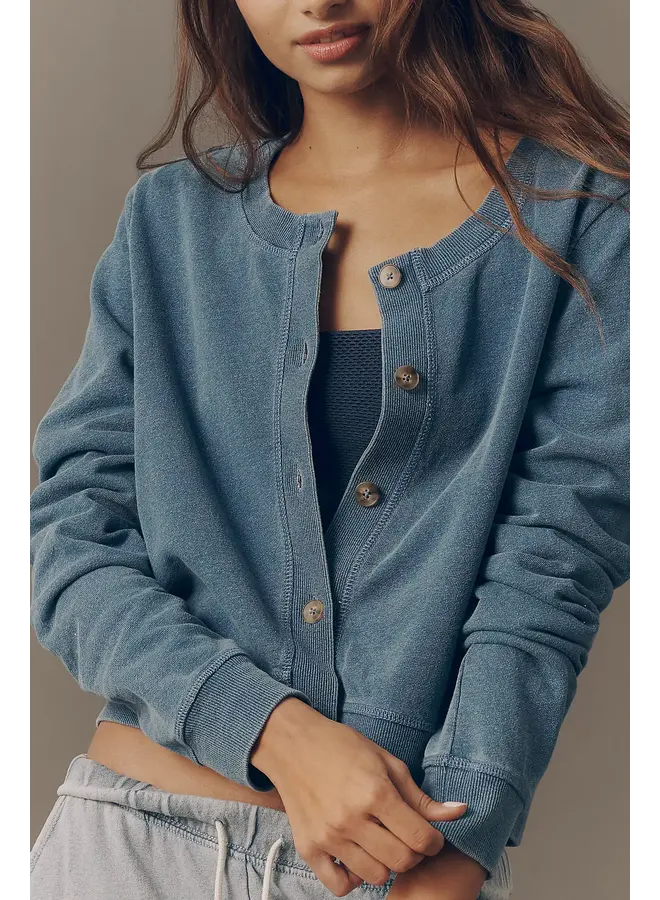 Daily Knit Denim Cardigan