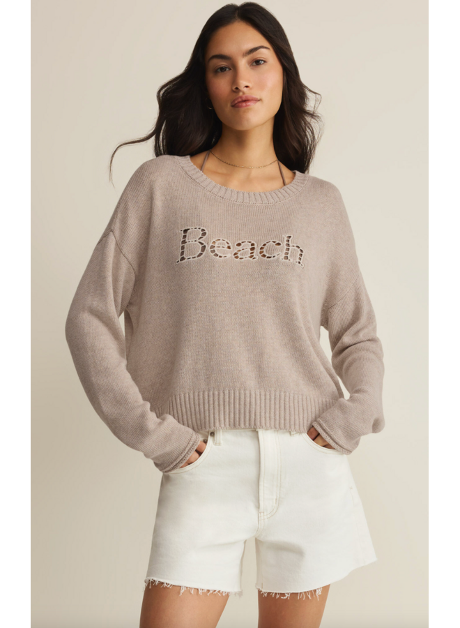 Beach Embroidered Sweater