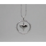 Heart to Heart Sterling White Necklace