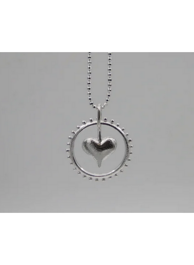 Heart to Heart Necklace Sterling White