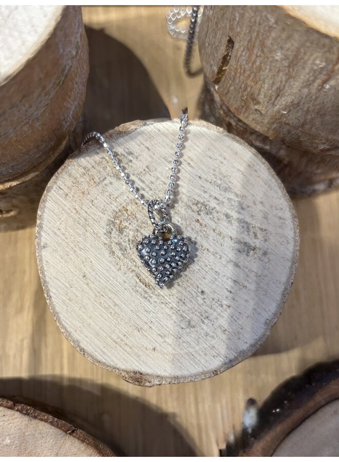 Heart Sterling Black Necklace