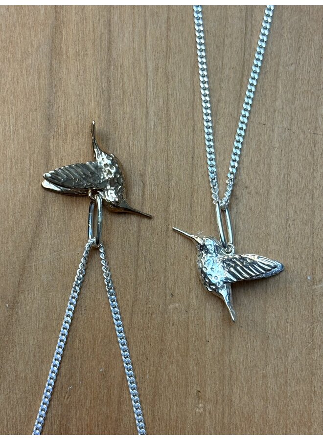 Hummingbird Sterling White Necklace