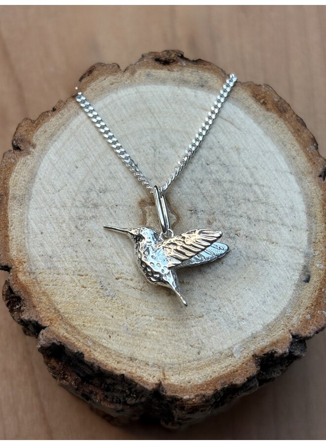 Hummingbird Sterling White Necklace