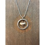 Heart to Heart Necklace Bronze Center