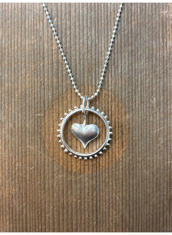 Heart to Heart Necklace Sterling White