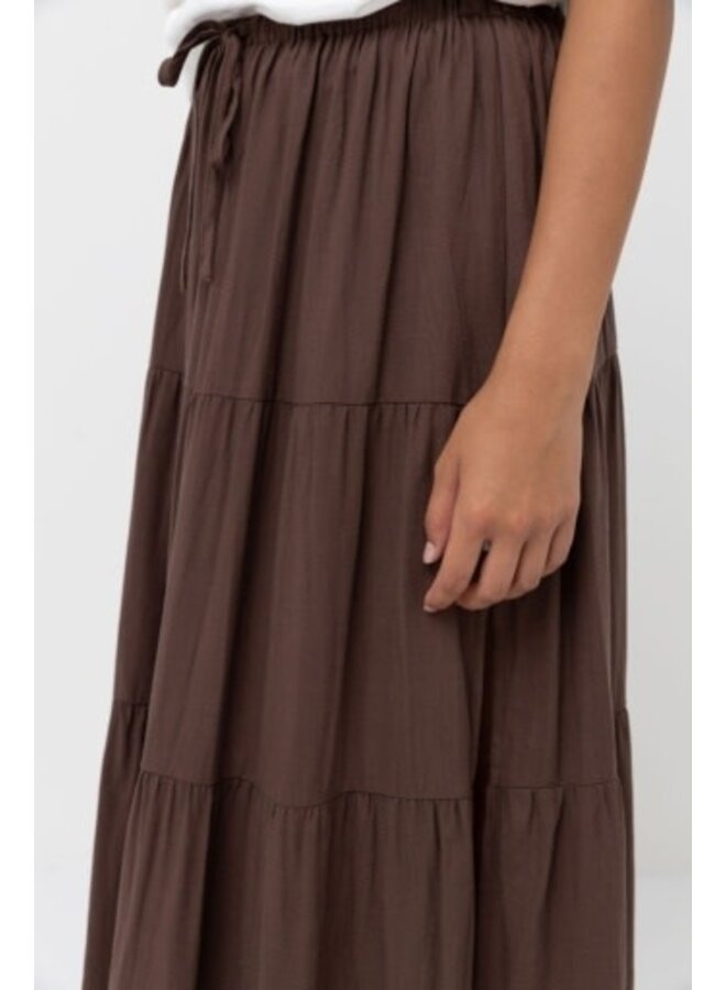 classic tiered maxi skirt