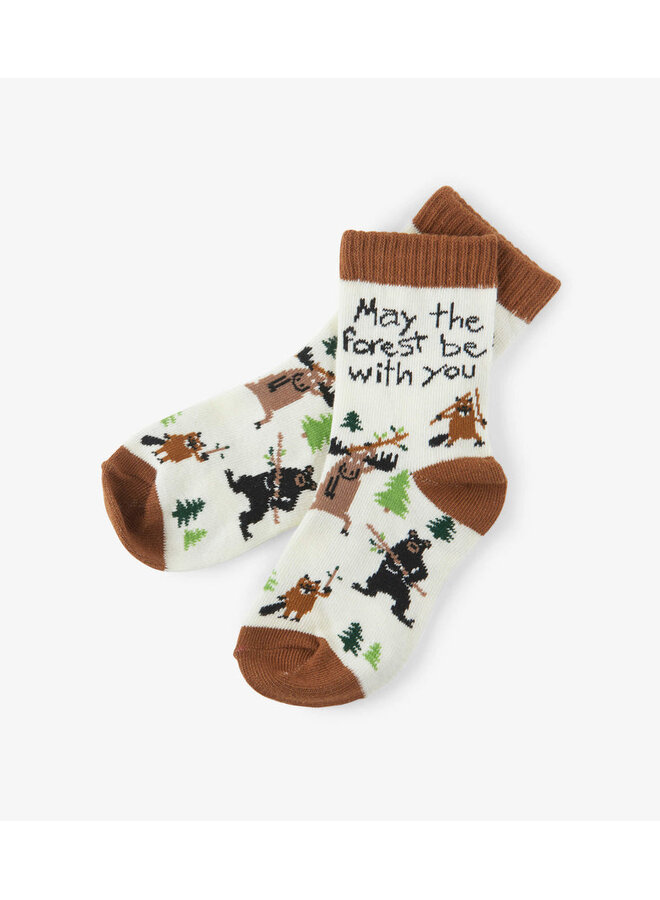 Forest Be With You Kids Crew Socks