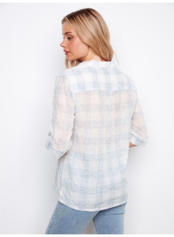 Printed Cotton Voile Half Blouse